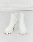 Light Gray MMShoes What It Takes Lug Sole Chelsea Boots in White