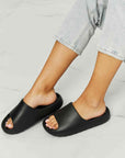 Light Gray NOOK JOI In My Comfort Zone Slides in Black