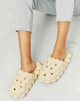 Light Gray NOOK JOI Laid Back Bubble Slides in Khaki