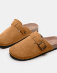 Sienna Suede Closed Toe Buckle Slide