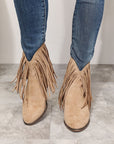 Gray Legend Women's Fringe Cowboy Western Ankle Boots