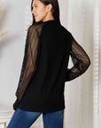 Black Double Take Round Neck Raglan Sleeve Blouse