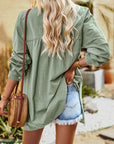 Rosy Brown Dropped Shoulder Collared Longline Shirt