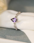 Light Gray Amethyst 925 Sterling Silver Ring